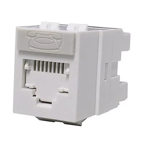 Molex Cat 6 IO Keystone Jack UTP Shuttered - White