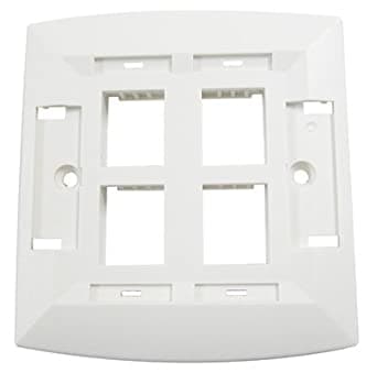 Molex 4 Port Wallplate - White
