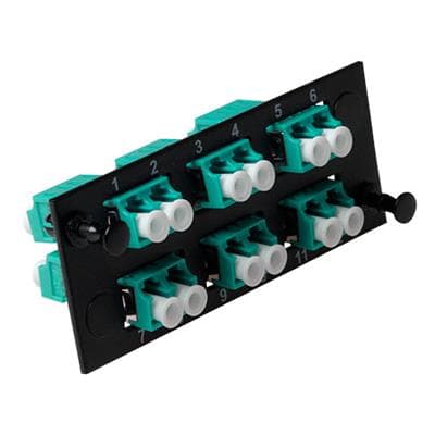 Molex Adapter Plate Duplex LC 12F Multi Mode - Aqua
