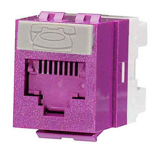 Molex Cat 6 IO Keystone Jack UTP Shuttered - Purple