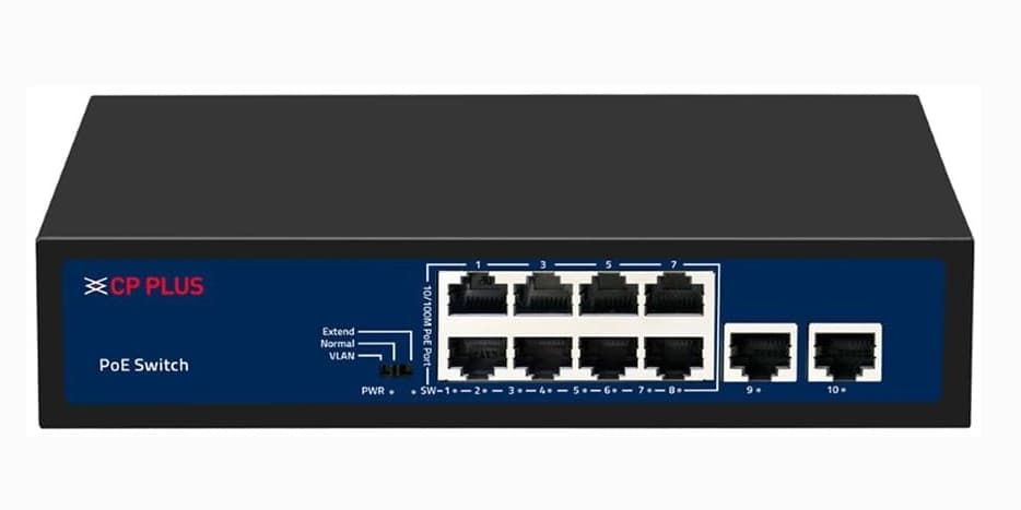 Cp Plus 8+2+2 Port POE Switch CP-ANW-GPU8G2F2-N12
