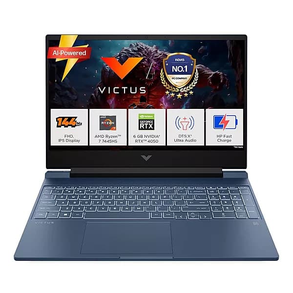 HP Victus Gaming Ryzen7/16GB/512GB/RTX4050-6GB